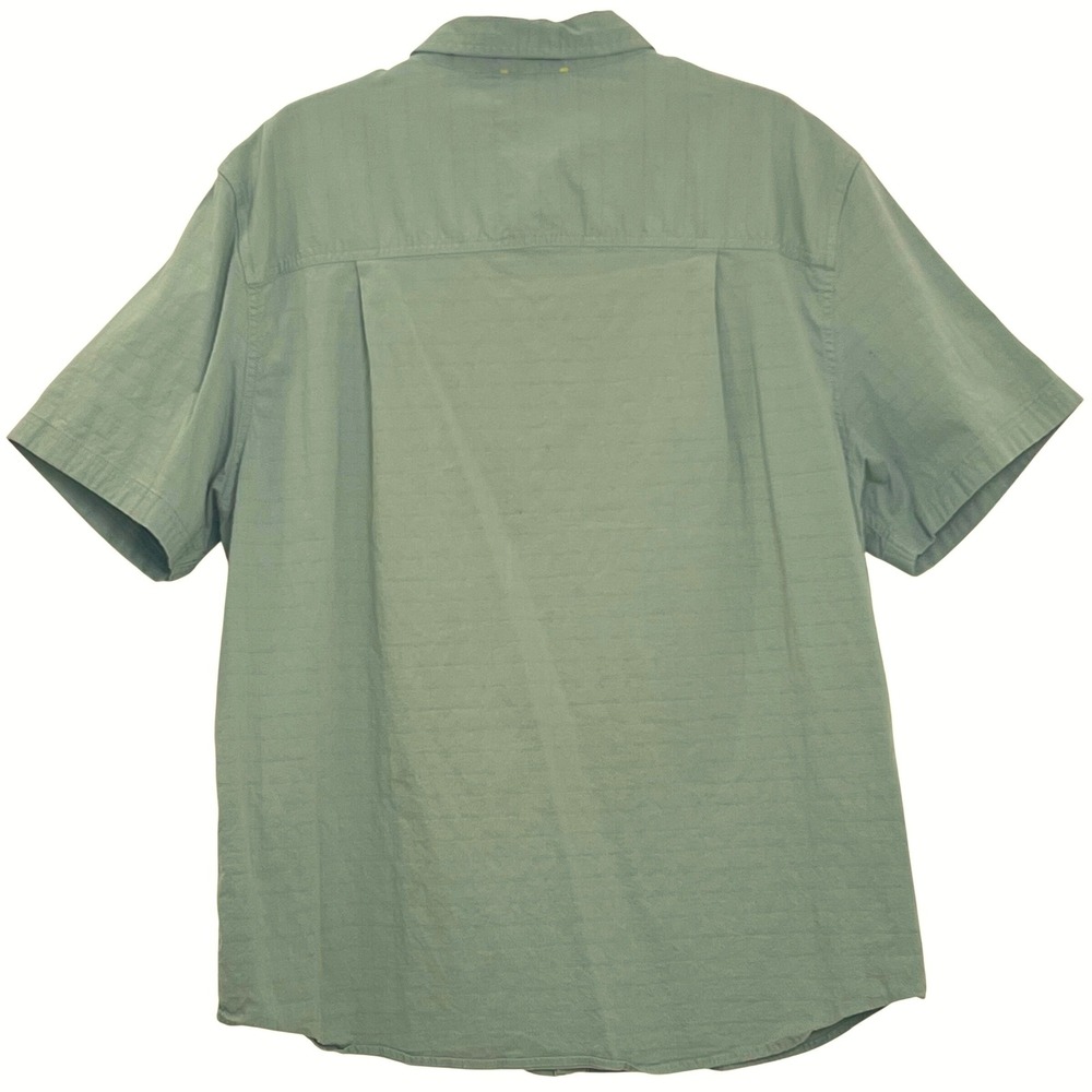 Sierra‎ Designs Mens Tech Shirt XXL Green Short Sleeve Textured Cotton Stretch - Picture 2 of 8
